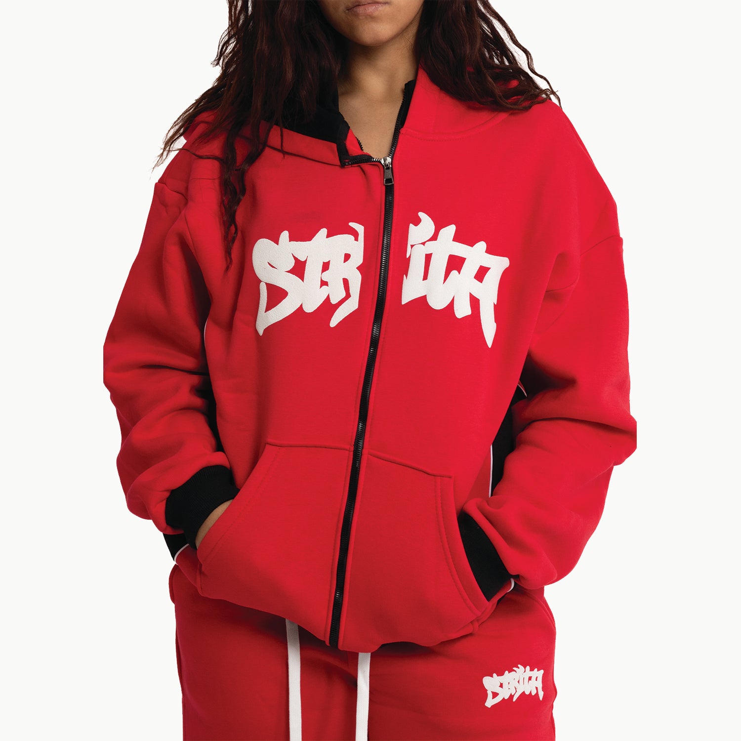 Strita Inferno Set – Premium Unisex Red Streetwear Tracksuit