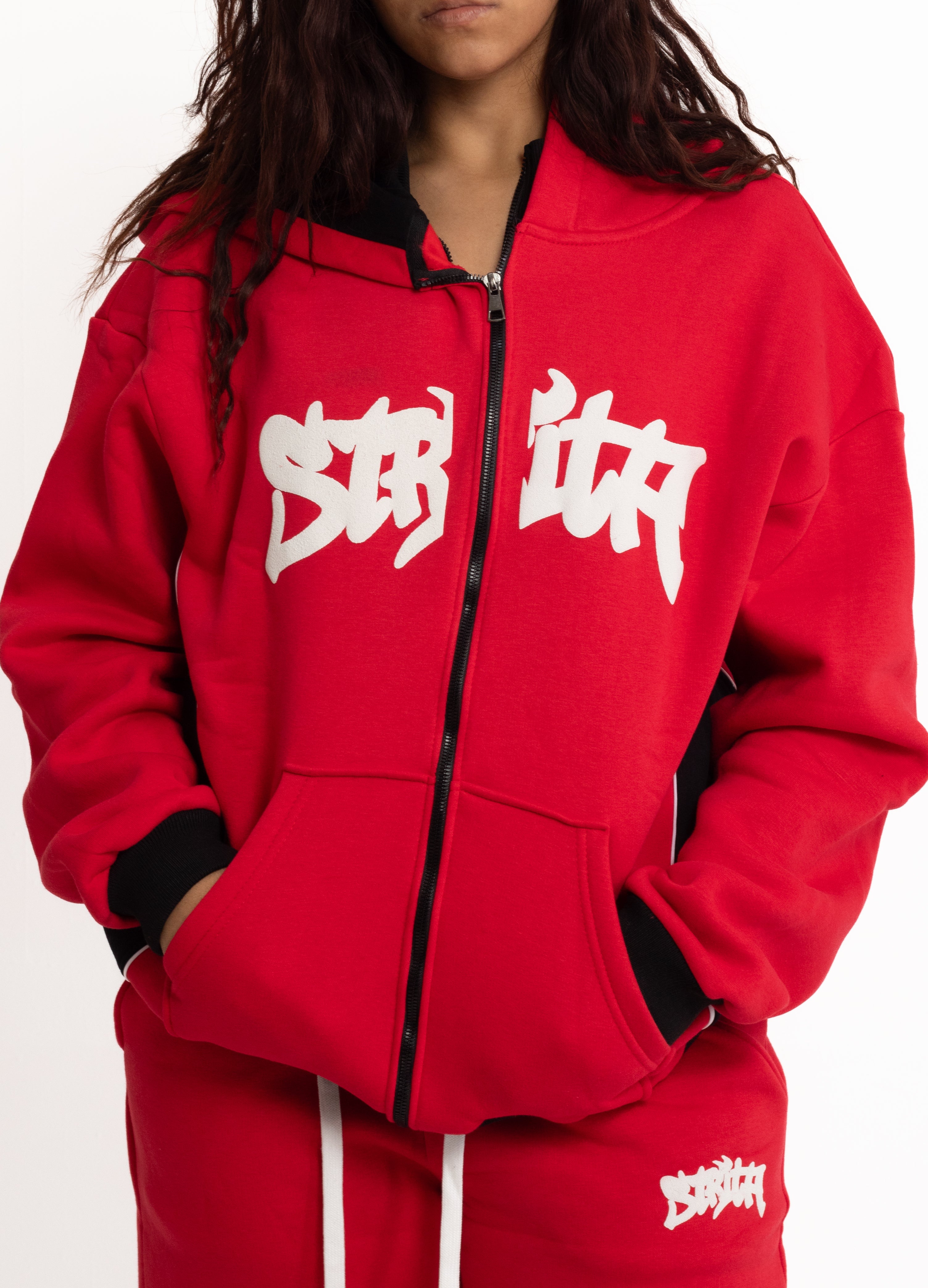 Strita Inferno Set – Premium Unisex Red Streetwear Tracksuit